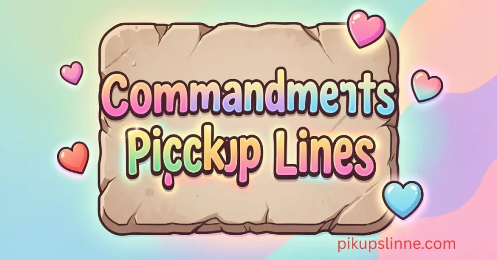 Commandments Pickup Lines