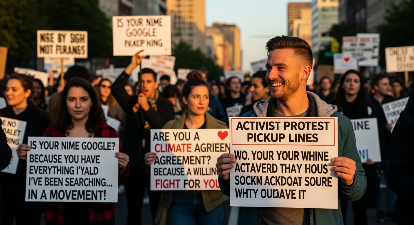 Activist Protest Pickup Lines
